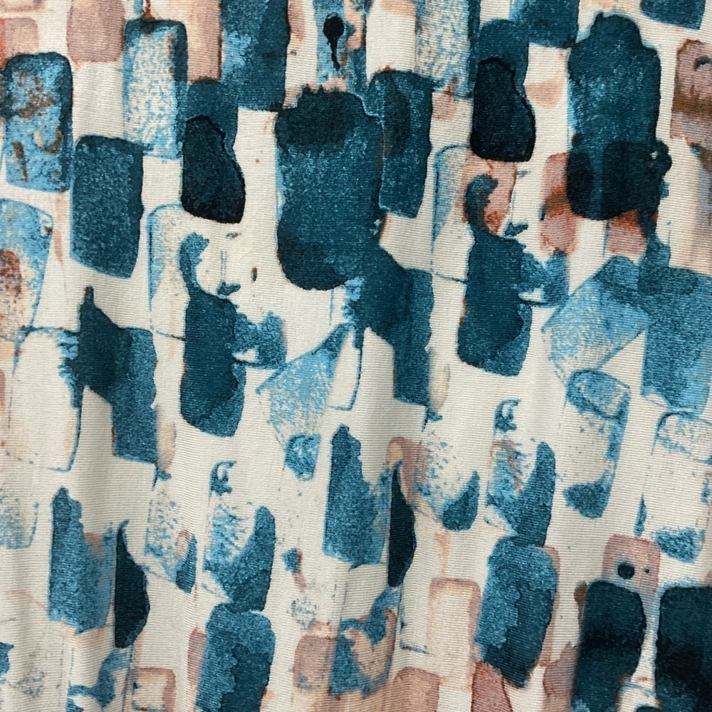 LOGO by Lori Goldstein Multicolor Abstract Tunic with Lace Hem - Picture 4 of 5
